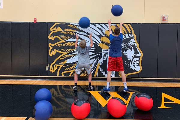 Philomath High School medicine balls enhance physical education